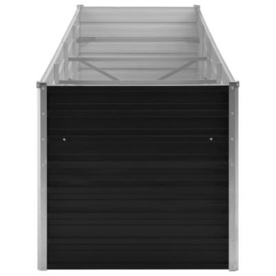 VidaXL Plantenbak verhoogd 320x80x77 cm gegalvaniseerd staal antraciet