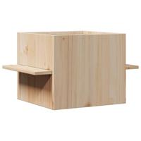 Kattenhuis 51x35x30 cm massief grenenhout - thumbnail