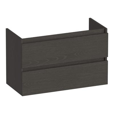 Brauer Joy - Onderkast Ondiep - 80 cm - met 2 Softclose Lades Greeploos en 1 Sifon Uitsparing - Timber Anthracite