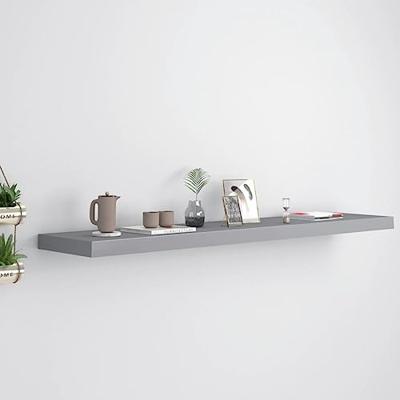 VidaXL Wandschap zwevend 120x23,5x3,8 cm mdf grijs VidaXL Wandschap zwevend 120x23,5x3,8 cm mdf grijs