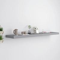 VidaXL Wandschap zwevend 120x23,5x3,8 cm mdf grijs - thumbnail