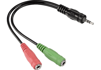 Hama Jack Adapter 4-pin 3.5 Mm Jack Plug - 2x 3.5 Mm Jack Socket