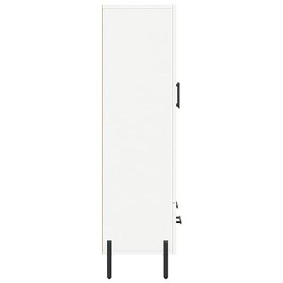 Hoge kast 69,5x31x115 cm bewerkt hout wit