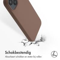 Accezz Liquid Silicone Backcover met MagSafe voor Apple iPhone 14 - Lichtbruin Telefoonhoesje Bruin - thumbnail