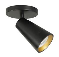 Highlight Spot Petunia 1 lichts zwart goud - thumbnail