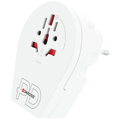 Skross 1.500290 Reisstekker Country Adapter World to Europe USB C20PD Skross 1.500290 Reisstekker Country Adapter World to Europe USB C20PD