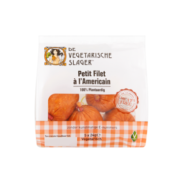 De Vegetarische Slager Petit Filet a l&apos;Americain 5 Stuks 120 g bij Jumbo