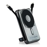 MOJOGEAR NovaMag All-in-1 Powerbank 10.000 mAh - Draadloos Qi2 & ingebouwde kabels - Grijs - thumbnail