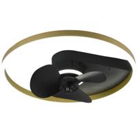 LED Plafondlamp met Ventilator - Plafondventilator - Trion Borkino - 30W - Aanpasbare Kleur - Afstandsbediening - Dimbaar - Rond - Mat Zwart - Aluminium - thumbnail