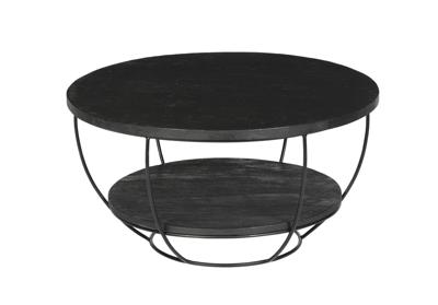 Livingfurn Salontafel 'Norris' Mangohout en staal, 85cm