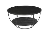 Livingfurn Salontafel 'Norris' Mangohout en staal, 85cm - thumbnail