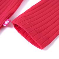 Kindershirt met lange mouwen 104 felroze - thumbnail