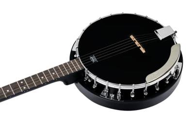 Ortega OBJ250-SBK Raven Series Satin Black banjo met gigbag