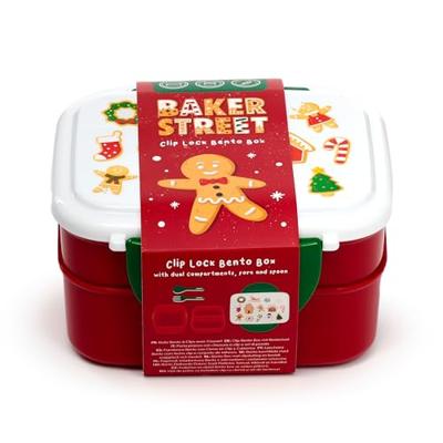 Kerstmis Baker Street Gingerbread Clip Bento Box Lunchtrommel
