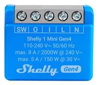 SHELLY 1 Mini Gen4 Slimme schakelaar Blauw 2 stuk(s) - thumbnail