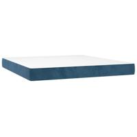 Pocketveringmatras 160x210x20 cm fluweel donkerblauw - thumbnail