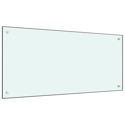 VidaXL Spatscherm keuken 100x50 cm gehard glas wit
