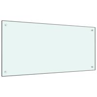 VidaXL Spatscherm keuken 100x50 cm gehard glas wit - thumbnail