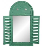 Spiegel Louvre groen / Esschert Design - thumbnail