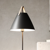 Staande lamp design zwart &apos;Strap&apos; metaal E27 155cm DFTP - thumbnail