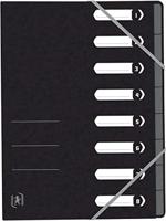 Elba Oxford Top File+ sorteermap, 8 vakken, met elastosluiting, zwart - thumbnail