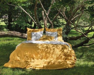 Dommelin Dommelin Dekbedovertrek Bari Percal 200TC Ecru-Ambergeel 260x200/220 cm