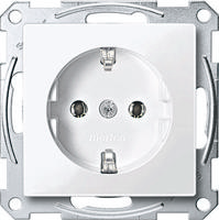 Merten stopcontact enkel polarwit glans 2301-0319 - thumbnail