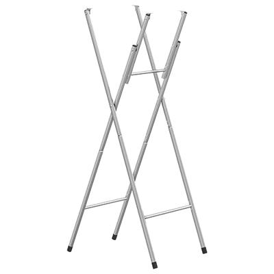 VidaXL Bartafelpoten inklapbaar 45x53x108 cm staal zilverkleurig VidaXL Bartafelpoten inklapbaar 45x53x108 cm staal zilverkleurig