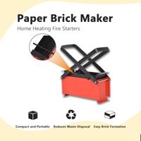 Brikettenpers voor papier 34x14x14 cm staal zwart en rood - thumbnail