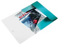 Leitz WOW elastomap met 3 kleppen, uit PP, ft A4, ijsblauw - thumbnail