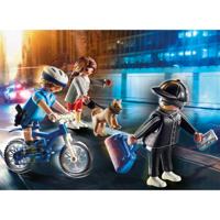 Playmobil 70573 City Action Politiefiets Achtervolging van de Zakkenroller - thumbnail