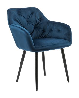 Artistiq Eetkamerstoel 'Laila' Velvet, kleur Blauw Artistiq Eetkamerstoel 'Laila' Velvet, kleur Blauw
