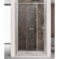 Nisdeur Lacus Ponza Evo Vouwdeur 110x200 cm Helder Glas Chroom Lacus - thumbnail