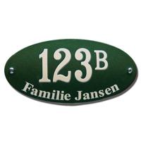 Emaille naambord ovaal Basis - thumbnail