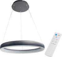 Smart LED Hanglamp ring 60 cm - Bedienbaar met afstandsbediening en app - White & Color - Zwart - thumbnail