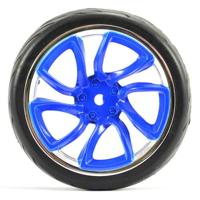Fastrax 1/10 onroad banden op TRI-5 spaaks velgen - Blauw/Chroom - thumbnail