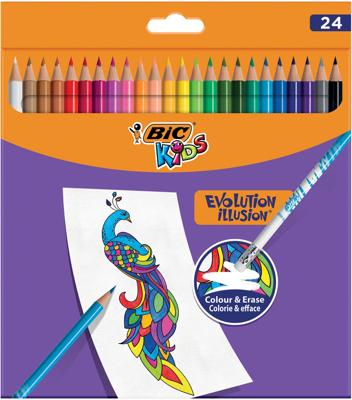 BIC kids evolution uitgumbare kleurpotloden, 24st.