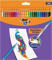 BIC kids evolution uitgumbare kleurpotloden, 24st. - thumbnail