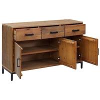 Dressoir 110x35x70 cm massief grenenhout bruin - thumbnail