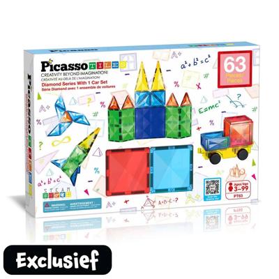 PicassoTiles Diamond Series magneetset 63-delig