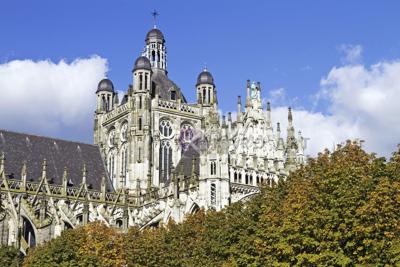 Schilderij - &apos;s-Hertogenbosch, St. Jans Kathedraal, Multikleur , 3 maten , print op canvas, premium print