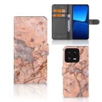 Xiaomi 13 Pro | Bookcase | Marmer Oranje - thumbnail