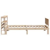 Bedframe met hoofdbord massief grenenhout 75x190 cm - thumbnail