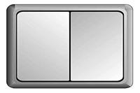ELSO dubbele drukknop 506254 42V/1A AP RENOVATIE zuiver wit 1 stuk(s) - thumbnail