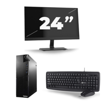 Lenovo ThinkCentre M93p USFF - Intel Core i7-4e Generatie - 16GB RAM - 256GB SSD - Windows 10 + 1x 24 inch Monitor - thumbnail