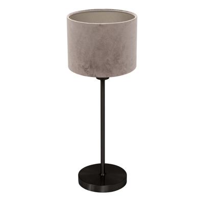 Steinhauer Zwarte tafellampNoor met grijze kap - 4423ZW