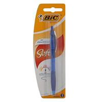 Bic balpen Atlantis Soft 1 mm, blauw, op blister - thumbnail