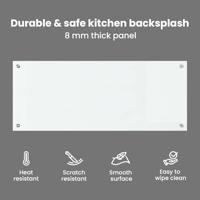 VidaXL Keuken achterwand doorzichtig 100 x 40 cm gehard glas - thumbnail