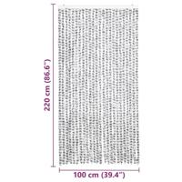 Vliegengordijn 100x220 cm chenille licht- en donkergrijs - thumbnail