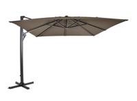 Taurus Zweefparasol taupe 300x300 cm vierkante parasol - thumbnail